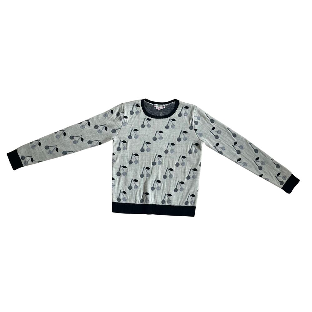 Bonpoint, Girls Pullover Cherry Patterned Sweater, Size 10